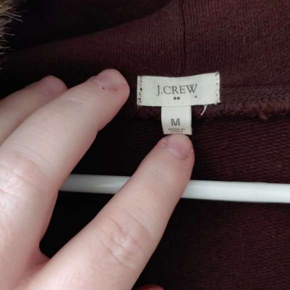 J. Crew Faux Fur Hoody Size M - Picture 3 of 8